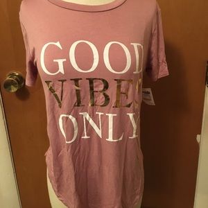 Good Vibes Only Shirt NWT Charlotte Russe